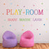 Playroom Share Imagine Laugh Wall Sticker, Colorful Stars Inspirational Quote Decals for Classroom Nursery
