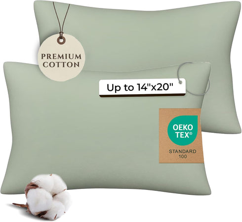 Pobibaby - 2 Pack Premium Toddler Solid Pillowcase Sized 13"x 18" -