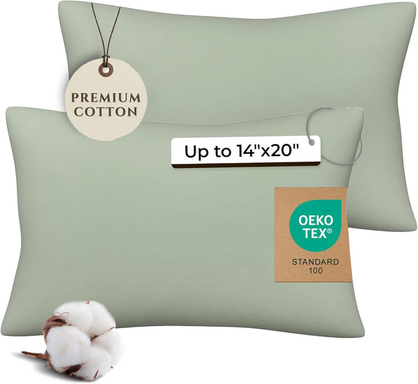Pobibaby - 2 Pack Premium Toddler Solid Pillowcase Sized 13"x 18" -