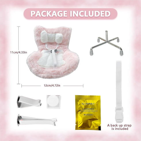 SwiftServ 38 inch Doll Car Seat for Figures, Fits Character Plushes, Blind Box Dolls & Vinyl Collectibles, Includes Air