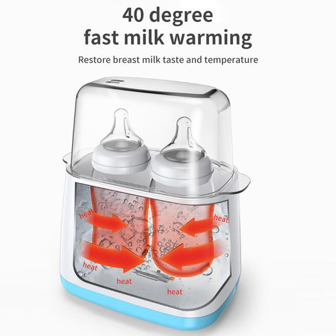 Depisuta 110V) Double Baby Bottle Warmer, Water Bath Warming Breastmilk Baby Milk Heater with Food Heater Defro, Temp