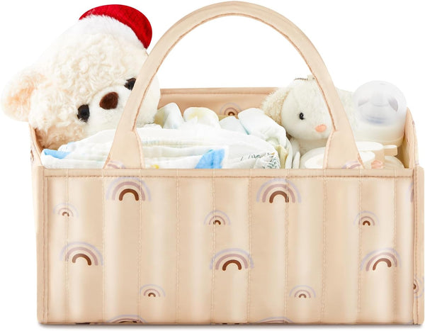 Geetery Diaper Caddy Organizer for Newborn & Nursery- Large, Sturdy Storage Basket