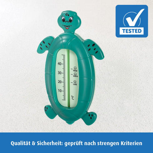 Reer Child-Safe Green Turtle Bath Thermometer by
