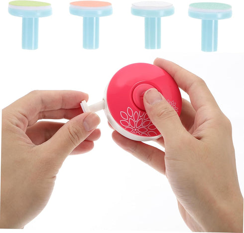 LOORGVEL 8Pcs Trimmer Baby Electric Nail Grinder Replacement Heads Random Color Grinding Pads for Nail Tool Convenient
