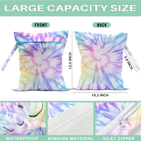 Cloth Diaper Wet Dry Bags Waterproof Reusable Travel Beach Pool Daycare Soiled Baby Items Yoga Gym Bag for Swimsuits