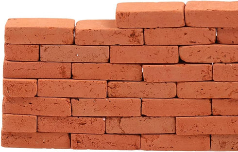 200 Pcs Miniature Bricks, 1/16 Mini Red Brick Stone, Premium Clay Bricks for Dollhouse Decoration and Handmade Craft