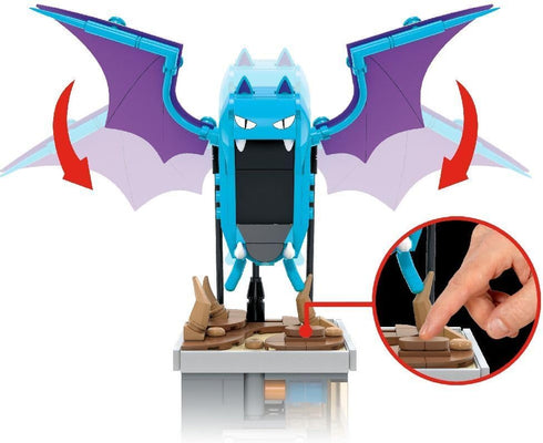 Mega Pokémon Building Toys Set - Mini Motion Golbat with 313 Pieces, Wing Flapping Motion for Adult Collectors