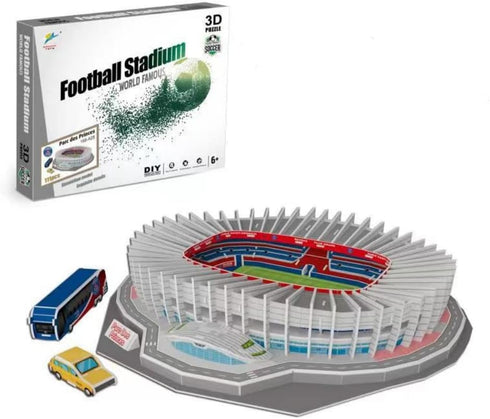 Classic 3D Football Stadium Puzzle, Soccer Club Venues, 3D Paper Model Building Kit, Handmade Souvenir Gift