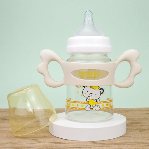 TNNOKL Food Grade Silicone Transitional Cup Handles for Milk Bottles Baby Feeding Bottle Trainer