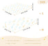 miaozhen 1 Pack 52x28 Cotton Baby Crib Sheets Ultra Soft Blue and Orange Simplified-line Giraffe Playard Mattress