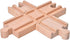 Haiabei 11 Pack Sets, Wooden Train Tracks Male-Female Bump Track, Crossing Bridge, Compatible with All Major Brands