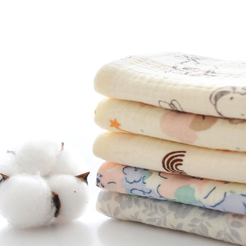 15 Pack, 10x10 inches MUKIN Baby Washcloths, Natural Cotton Face Towels