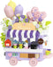 Sacblirr Romantic Flowers Food Stand Selling Cart Building Toy Block Set City Street