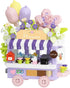 Sacblirr Romantic Flowers Food Stand Selling Cart Building Toy Block Set City Street