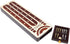 2 Track Continuous Cribbage Board - Inlaid in Bloodwood, Size: 12.5 Inches with Storage Drawer for Pegs and Score