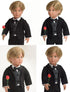 Doll Clothes First Communion Wedding Suit Set Rose Gentleman Outfits Fit American 18 inch Boy Dolls