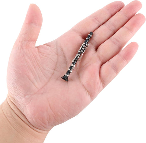 2.3inches EASTROCK Miniature Clarinet Model, Clarinet Model Musical Instrument Model with Case for Musical Birthday