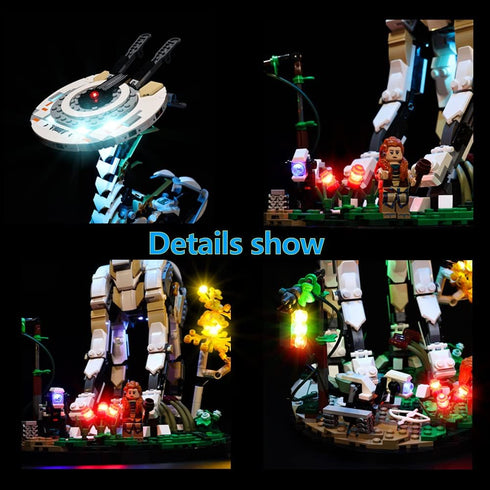 Kyglaring LED Lighting Kit for Lego Horizon Forbidden West: Tallneck 76989 Model Building Set - Classic Version (No