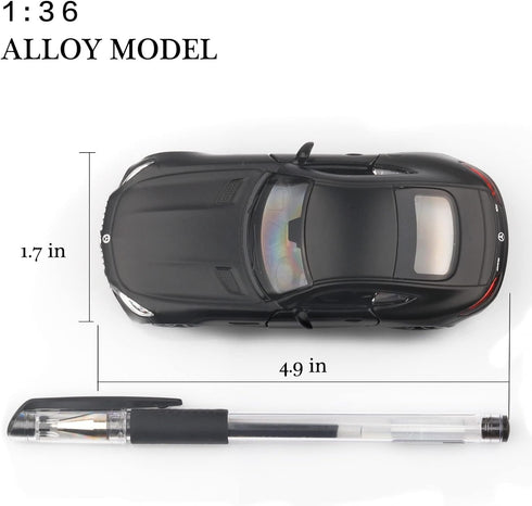 1/36 Scale Mercedes Benz AMG GTS Diecast Cars Models, Pull Back Vehicles Toy Cars in Black