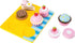 Playset 13 Set 3+ Wooden Cupcake and Cake by Small Foot Piece - Cuttable Play Food with Interchangeable Velcro Toppings