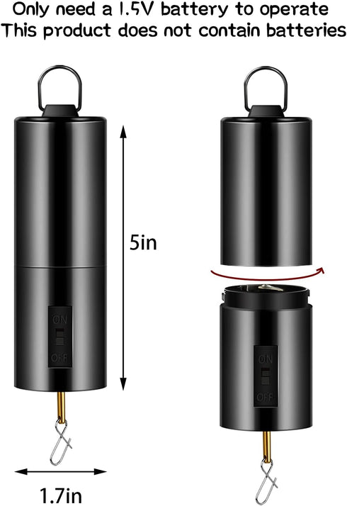 1 Piece Hanging Black Rotating Motor Wind Spinner Mobile Battery Operated for Garden Decoration Accessory Supplies