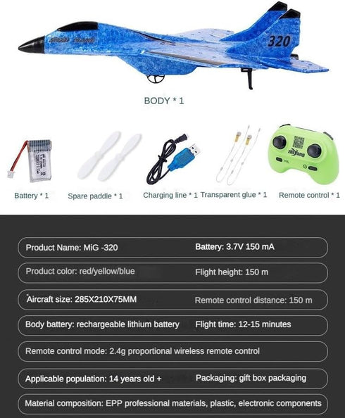 MAXBECK Su-35 2 2.4 Remote Control Wireless Airplane Toy with Lights, Rc Glider Channel GHZ Remote Control Planes