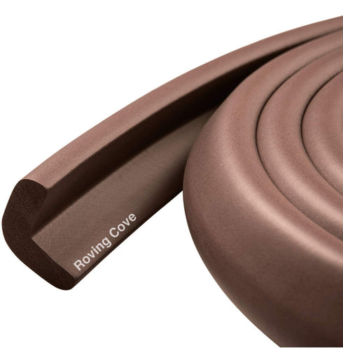 Roving Cove HeftyFit Edge Protector for Baby Proofing (6ft Large Edge Only) - Heavy-Duty Soft Rubber Foam Furniture