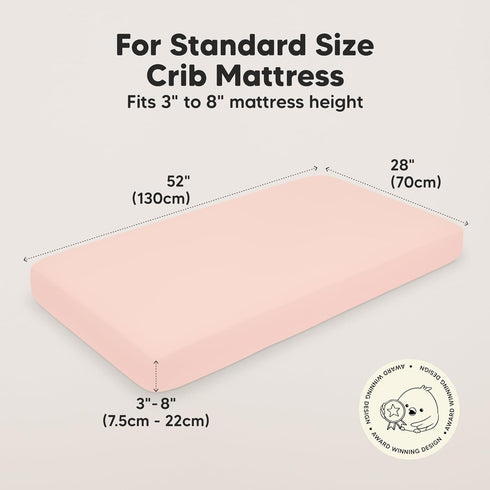 2-Pack 52x28 Cozy KeaBabies Baby Crib Sheets for Boys, Girls - Viscose Derived from Bamboo Toddler Bed Sheets Neutral