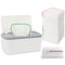 54 Packs Flannel Cloth Baby Wipes with Dispenser, Reusable Natural Skin-Friendly Baby