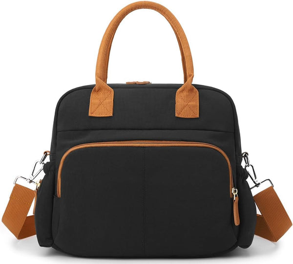 Diaper Bag Tote, Travel Baby Diaper Bag Purse with Stroller Clips, Mommy