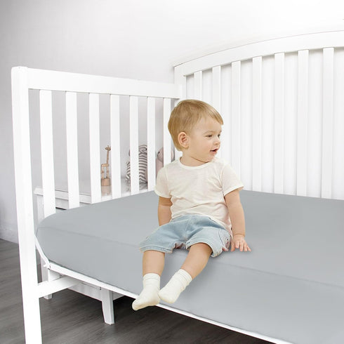 Magik & Kover 2 Pack 52" 28", Stretchy Crib Sheets for Boys Girls, - Fitted Crib Sheets Neutral for Standard Crib