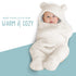 0-6 Baby Swaddle Blanket | Ultra-Soft Plush Essential for Infants Months | Receiving Swaddling Wrap White | Ideal