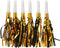 lasenersm 24 Pieces Party Blower Noisemakers, Black and Golden Fringed Noise Maker Blowouts, Party Horns