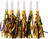 lasenersm 24 Pieces Party Blower Noisemakers, Black and Golden Fringed Noise Maker Blowouts, Party Horns