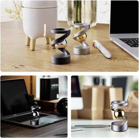 berotok CommunicateSilver-Gold Fidget Toys, Kinetic Desk Toys for Adults, Cool Metal Gravity Resistance Desk Toys