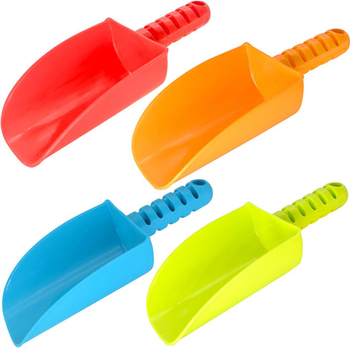 Heavy Duty Plastic Beach Shovel Toys for Kids, 4 Pack Outdoor Digging Sandbox Toys Sets for Toddlers