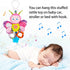 D-KINGCHY Baby Car Seat Stroller Plush Hanging Rattle Toys, Newborn Crib Bed Toy with Teether (Butterfly)