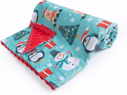 30 40 Inch Baby Blanket for Boys Girls Soft Minky with Double Layer Dotted Backing, Cartoon Printed x Receiving Blanket