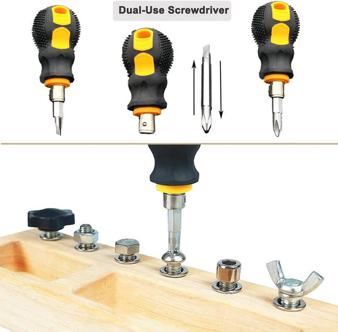 Yowlieu 14 Set, 3 4 5 Pcs Kids Montessori Screwdriver Board Wooden Screw Driver Activities Tools Montessori Toys