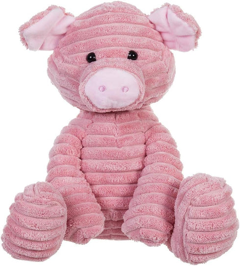 Apricot Lamb Plush Toys, 8.5 Inch Corduroy Pig Stuffed Animal, Soft Cuddly Gift for Child