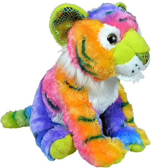 Wild Republic Rainbowkins Tiger, Stuffed Animal, 12 Inches, Plush Toy, Fill is Spun Recycled Water Bottles