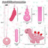 Chew Necklace for Sensory Kids, 5 Pack Chewy Necklace Sensory Chew Toys for Autistic Children, Silicone Pink Dinosaur