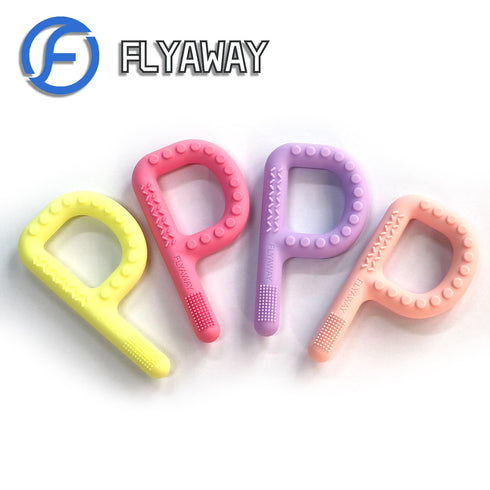 Sensory Chew Toys for Autistic Children, 4 Pack Silicone Teething Toys for Infants, P Shape Teething Sticks