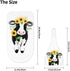 Set Ornate Cow in Sunflowers Newborn Swaddle Blanket with Beanie Soft Baby Sleep Sack Stretch Adjustable Swaddle Wraps