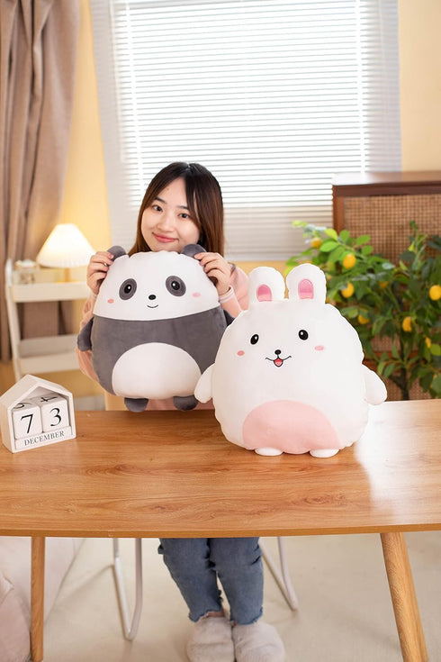 Soft Bunny Plush Hugging Pillow, Cute White Rabbit Stuffed Animal Toy for Kids, Birthday Valentine Christmas Gift