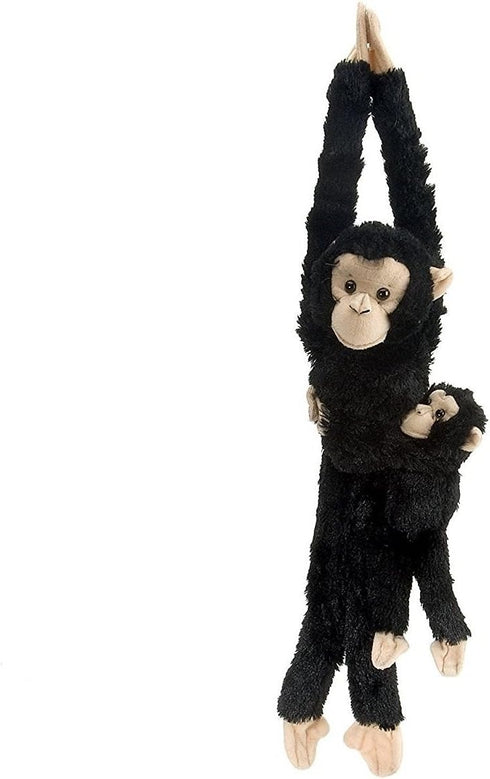 Wild Republic Chimpanzee w/baby plush, Monkey Stuffed Animal, Plush Toy, Gifts for