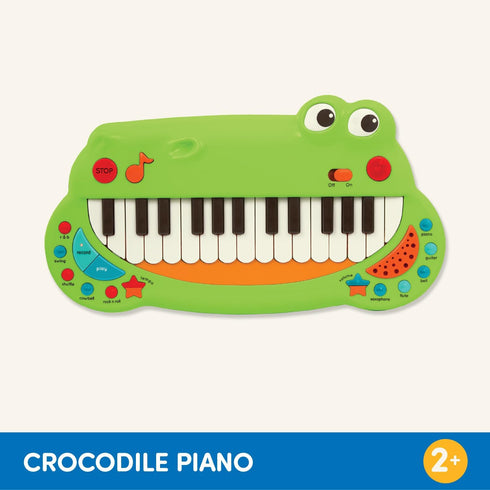 5 Settings 2 Battat Toddler Musical Instrument Animal Keyboard Piano with Crocodile Piano Years+