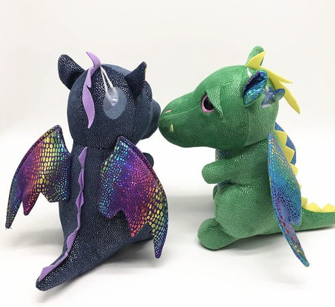 Dragon Stuffed Animal, Cute 10 inch Plush Doll Toy Gift for Girls Boys Christmas (Dragon Black)