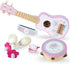 Kids Guitar for Girls, Wooden Musical Instruments Toys with Ukulele, Tambourine, Maracas,