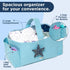 Folkulture Baby Blue Diaper Caddy Organizer with Handle, Boy & Girl Shower Gift Basket, Machine Washable, Portable